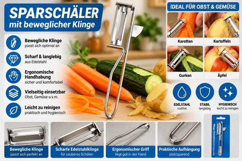 Sparschäler mit beweglicher